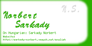 norbert sarkady business card